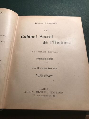 Le Cabinet Secret De L’Histoire Première Série Docteur Cabanes