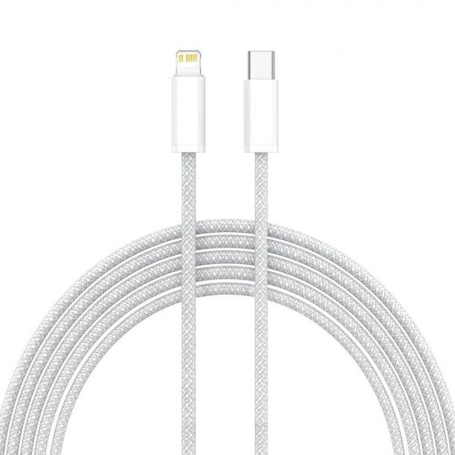 Cable Type-C Charge Rapide 3a Nylon Renforce Argent 1m Pour Iphone 8 / X / Xr / 11 / 12 / 13 / Se 2022 Little Boutik®