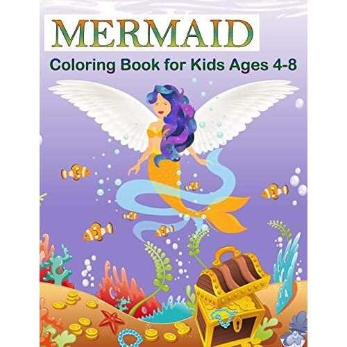 Mermaid Coloring Book For Kids Ages 4-8: Coloring Beautiful Mermaids, Size 8.5 X 11, Age 4-8, 8-12 ( Coloring Book For Girls )
