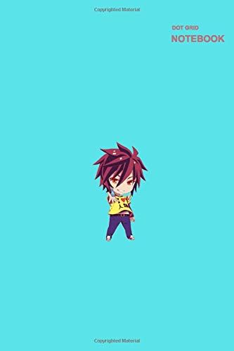 No Game No Life Cartoon Notebook: 110 Pages, Dotted Pages, 6 X 9.