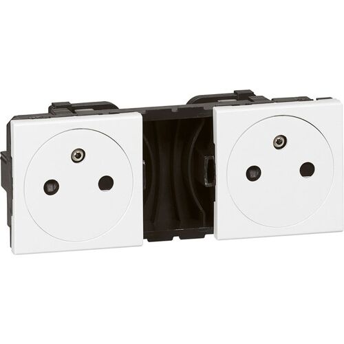 Prise 2P+T affleurante Mosaïc Legrand 2x 2P+T - dispo 48h