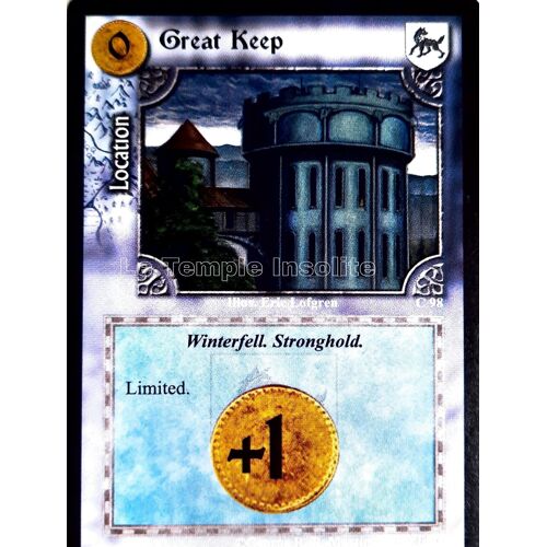 Carte A Game Of Thrones Ccg - Great Keep C#98