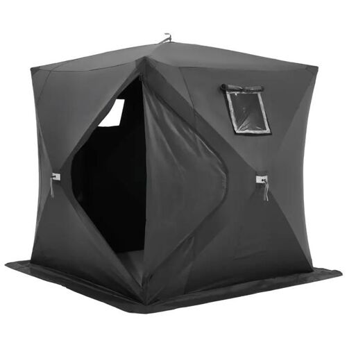 Abri De Pêche Sur Glace-Vevor-2,3 X 2,3 X 2 M-Tente De Pêche Escamotable Portable-Isolant Thermique-Pour Pêche Hivernale-Noir