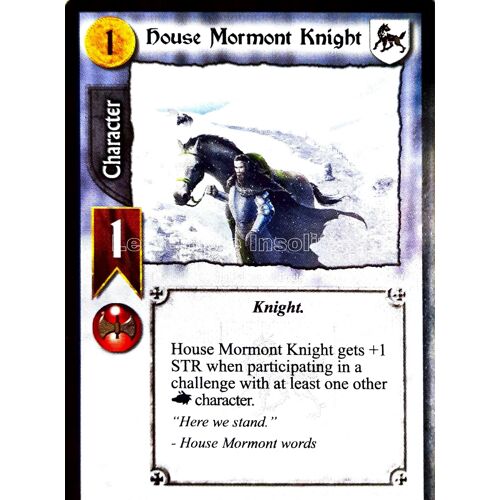 Carte A Game Of Thrones Ccg - House Mormont Knight C#11