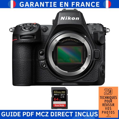 Nikon Z8 + 1 SanDisk 64GB Extreme PRO UHS-II SDXC 300 MB/s + Guide PDF MCZ DIRECT '20 TECHNIQUES POUR RÉUSSIR VOS PHOTOS'