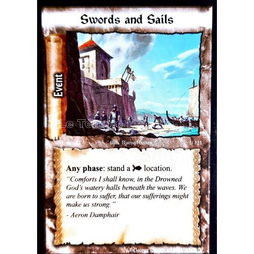 Carte A Game Of Thrones Ccg - Swords And Sails U#131