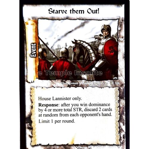 Carte A Game Of Thrones Ccg - Starve Them Out! C#126
