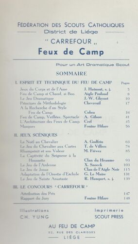 Feux De Camp - "Carrefour". Illustrations Ch. Yung