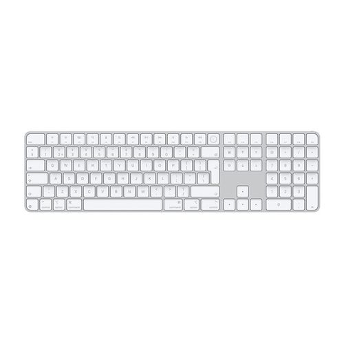 Apple Magic Keyboard with Touch ID and Numeric Keypad - Clavier - USB-C - sans fil - Bluetooth - QWERTY - Hollandais - clés blanches