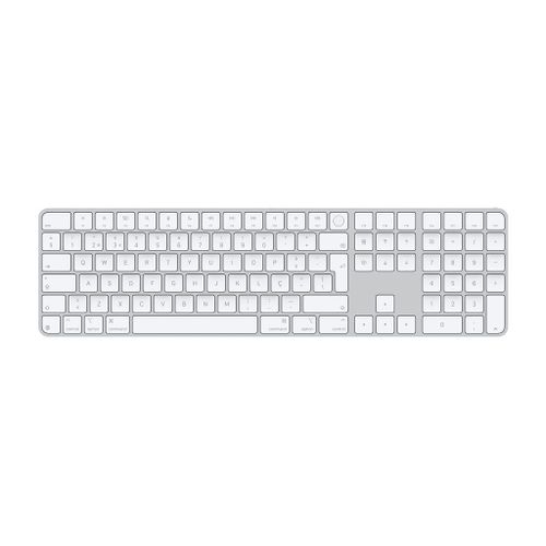 Apple Magic Keyboard with Touch ID and Numeric Keypad - Clavier - USB-C - sans fil - Bluetooth - QWERTY - Portugais - clés blanches