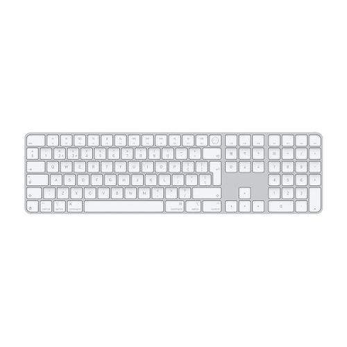 Apple Magic Keyboard with Touch ID and Numeric Keypad - Clavier - USB-C - sans fil - Bluetooth - QWERTY - R.-U. - clés blanches