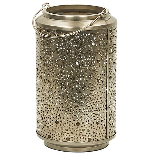 Lanterne décorative en acier doré 25 cm CORFU