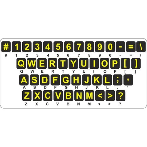 Sticker Autocollant Clavier Alphabet Lettre Ordinateur Macbook Malvoyant