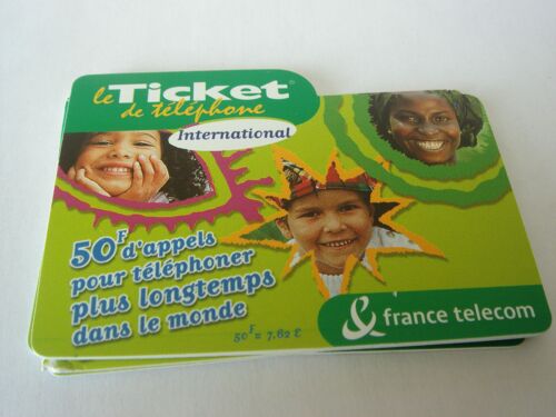 Ticket Téléphone - International - 50 F Appels Pour Téléphoner Plus Longtemps Dans Le Monde 