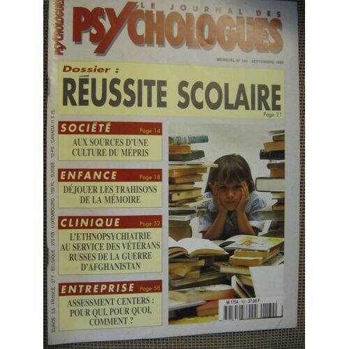 Le Journal Des Psychologues N° 160 : Reussite Scolaire