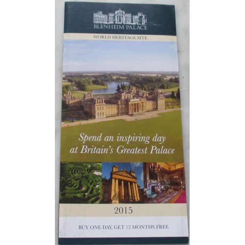 Blenheim Palace - Dépliant De Présentation De Ce Palais Anglais Des Familles Churchill/Marlborough - Édition 2015 - En Langue Anglaise