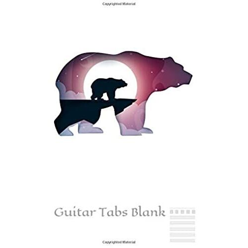 Guitar Tabs Blank: Ice Bear Blank Guitar Tab Journal Book 120 Page 6" X 9"