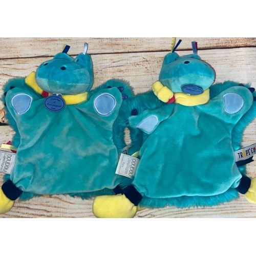 Doudou Marionnette Crocodile Tropi'cool Doudou Et Compagnie Lot De Deux Doudous Crocos Jouets Peluches Bebe Naissance Animaux Handpuppet Baby Crocco Doudou Et Cie