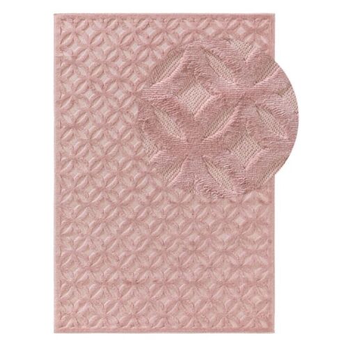 Tapis D'extérieur Bonte Rose 120x170 Cm - Tapis Outdoor Pour Balcon, Terrasse Et Jardin