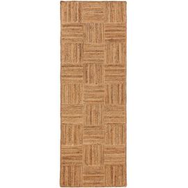 Tapis Poil Ras De Jute Jutta Marron Clair 70x200 Cm - Tapis Poil Court Design Moderne Pour Salon