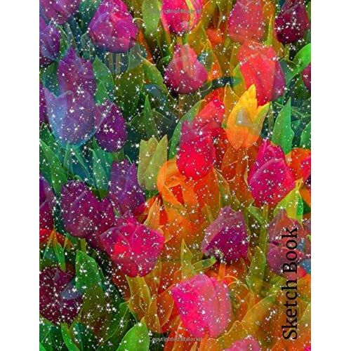 Sketch Book: Large Blank Floral Scetchpad For Drawing, Painting And Doodling