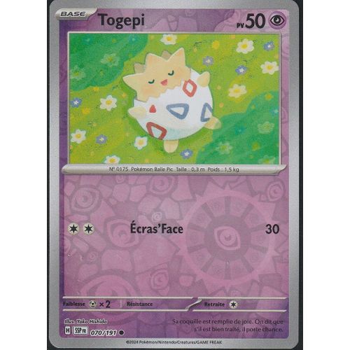 Carte Pokémon - Togepi - 070/191 Reverse - Ev8 Etincelles Déferlantes