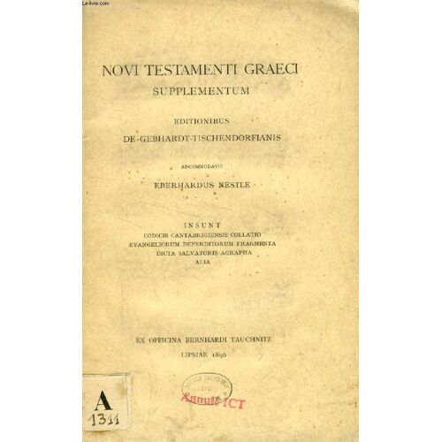 Novi Testamenti Graeci Supplementum