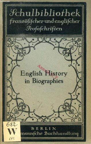 English History In Biographies, 2 Vol.