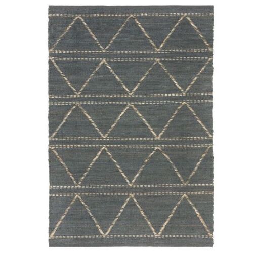 Tapis Moderne En Jute Shad 120x160 Cm Bleu Gris - Novatrend