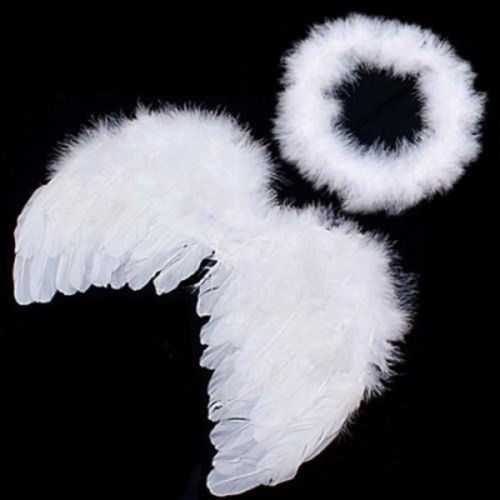 Déguisement Naissance Bébé / Nouveau Né 0 - 1 An Ailes D'ange + Auréole Ange Costume Complet Vetement Garçon / Fille Enfant