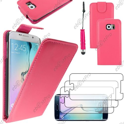 ebestStar ® Housse Coque Etui Simili Cuir à Rabat vertical pour Samsung Galaxy S6 SM-G920F, G920, Couleur Rose + Mini Stylet 3 Film