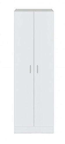 Armoire meuble 2 portes 59 x 37 x h180 cm blanc 007146O