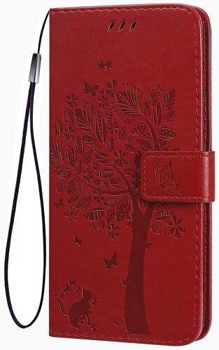 KAL-Coque Folio Pour Xiaomi Redmi Note 14 Pro 5G, Housse Étui En Pu/Tpu Cuir Flip Portefeuille Avec Espèces Et Carte Fente, Téléphone Case Protection Cover - Rouge