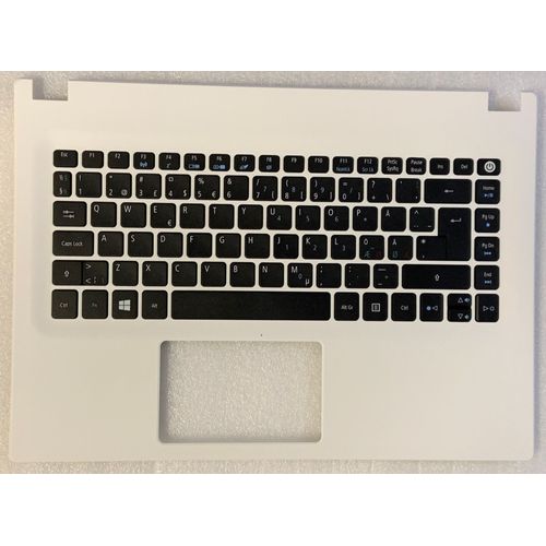 Clavier Qwerty NORDIC/NORDIQUE ACER Aspire E5-473 6B.MXRN2.024 LV4T_A50B PK131BQ1A23 NKI14130BG NK.I1413.0BG ACM14H96DN TOPCASE Blanc