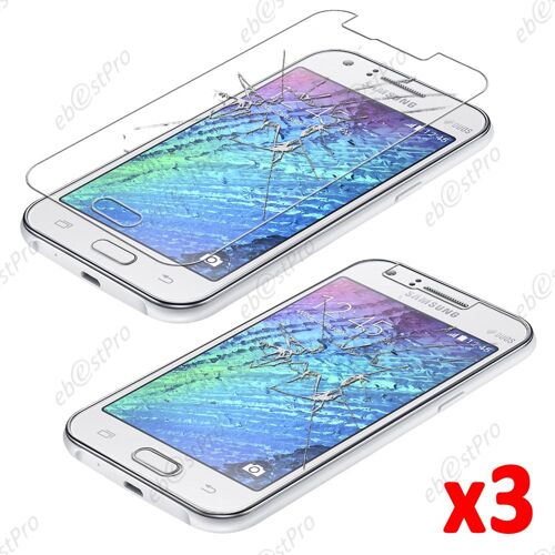 Ebeststar ® Lot X3 Film Protection En Verre Trempé (Tempéred Glass), Vitre Protecteur Anti Casse, Anti-Rayure, Anti Choc Pour Samsung Galaxy J1 Sm-J100f