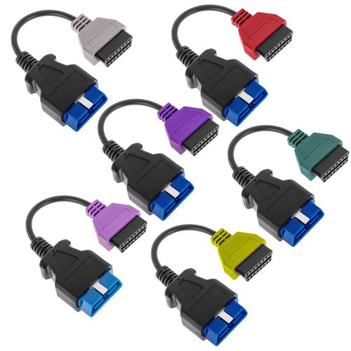 Kit 6 Câbles De Diagnostic Obd2 Compatibles Avec Le Logiciel Fiat Ecu Scan