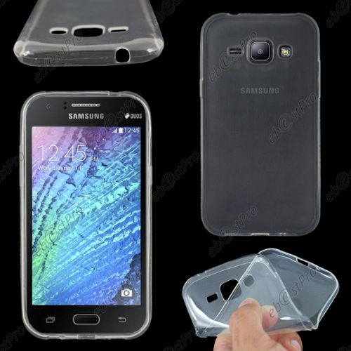 Ebeststar ® Housse Etui Coque Silicone Gel Tpu Souple Ultra Fine 0,5mm Pour Samsung Galaxy J1 Sm-J100f, Couleur Transparent + Film Protection D'écran