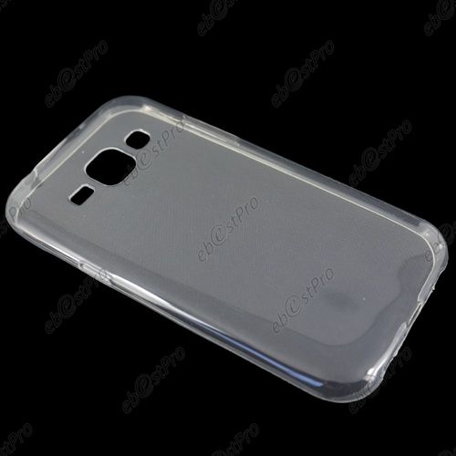 Ebeststar ® Housse Coque Protection Silicone Gel Ultra Fine  ,5mm Etui Souple Pour Samsung Galaxy J1 Sm-J100f, Couleur Transparent + Film Protection D'écran