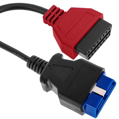 Câble De Diagnostic Mâle Obd2 Rouge 16 Broches Compatible Avec Le Logiciel De Numérisation Fiat Ecu