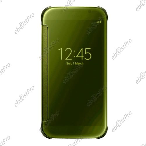 Ebeststar ® Etui Housse Coque Coverview Miroir Pour Samsung Galaxy S6 Sm-G920f, G920, Couleur Jaune + Film Protection D'écran