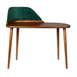 Bureau Vintage 120x56x5x102 Cm En Frêne Massif Et Polyester Vert