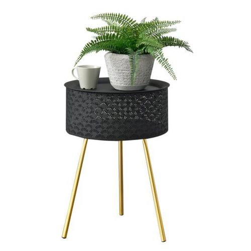 Table Basse Forshaga Noir Doré 50 X 35 Cm [En.Casa]