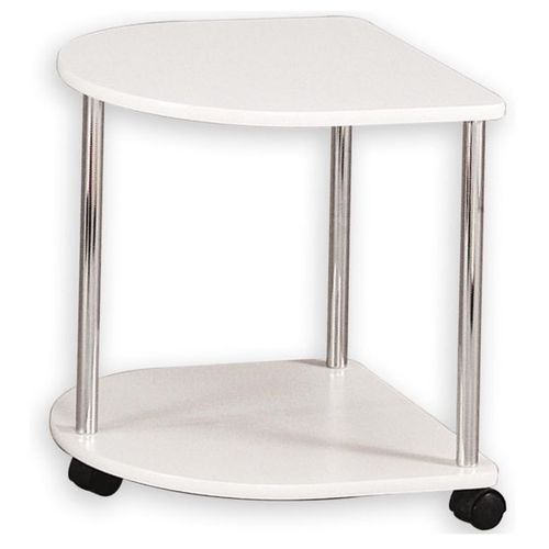 Sellette Guéridon Table D'appoint Laqué Blanc