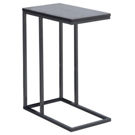 Bout De Canapé Debora Table D'appoint Table À Café Table Basse De Salon Cadre En Métal Gris Et Plateau Rectangulaire En Mdf Gris Mat
