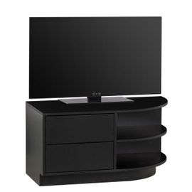Meuble Tv D'angle Droit 78x40x40 Cm En Pin Massif Noir