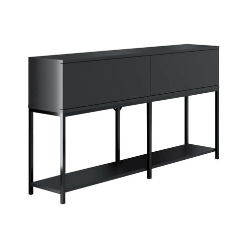 Buffet Effet Bois Anthracite, Noir 150x30 Cm