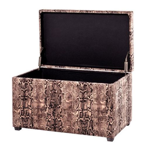 Coffre De Rangement "Motif Serpent" 65cm Marron