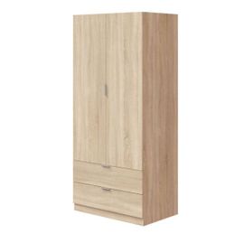 Armoire Penderie Fanny L81 X H180cm - Bois Clair