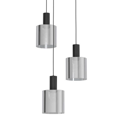 Gorosiba Plafonnier Suspendu 3 Lampes Cluster Noir