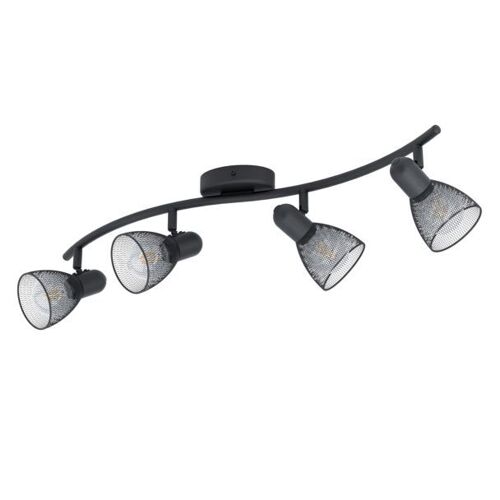 Reglette 4 Spots Carovigno E14 4x40w Acier Noir